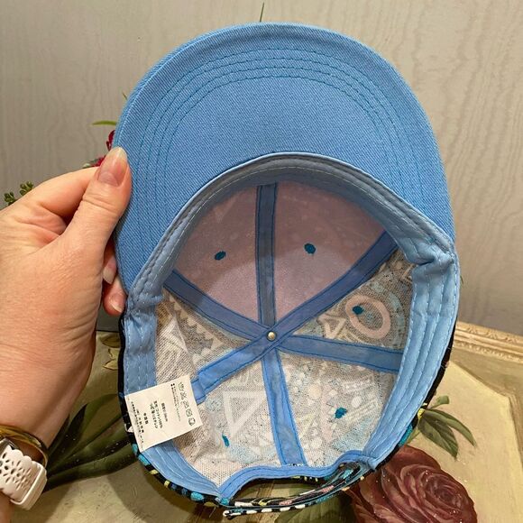 80s 90s Style Abstract Print Strapback Cap Hat Adjustable Unisex 100% Cotton - Picture 12 of 14